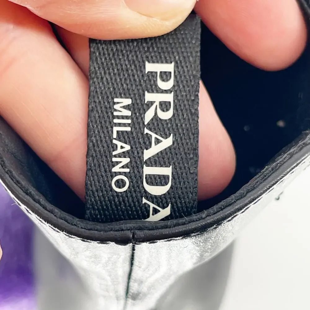 Prada black leather
